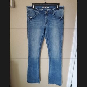 Roxy Low Rise Boot Cut Jean Zipper Detail Pocket